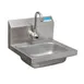 BK Resources BKHS-W-1410-1-P-G 14" Wall Mounted Hand Sink with e-Faucet & Crumb Cup 1 image