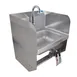 BK Resources BKHS-W-1410-1SSBKKPG 14" Wall Mounted Hand Sink w/Hands Free Faucet&Double Knee Valves 1 image