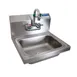 BK Resources BKHS-W-1410EY-P-G 14" Wall Mounted Hand Sink with Faucet & Eye Wash Station 1 image