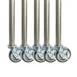 BK Resources BKLC-S-34-PS6 Stainless Steel Folding Table Legs with Casters, 33-1/4"H, 16GA T-304 1 image