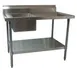 BK Resources BKMPT-3048S-LHD 48" Work Table with Prep Sink, Bowl On Left - 18 Gauge 1 image