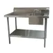 BK Resources BKMPT-3048S-R-P-G 48" Work Table with Prep Sink, Faucet Included / Right - 18 Gauge 1 image