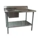 BK Resources BKMPT-3060G-L 60" Work Table with Prep Sink, Bowl On Left - 18 Gauge 1 image