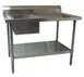 BK Resources BKMPT-3060S-LHD 60" Work Table with Prep Sink, Bowl On Left - 18 Gauge 1 image