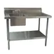 BK Resources BKMPT-3072G-L-P-G 72" Work Table with Prep Sink, Faucet Included / Left - 18 Gauge 1 image