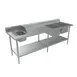 BK Resources BKPT-2-3096S-R 96" Work Table with Prep Sink, Bowl On Right - 16 Gauge (2+1 Sinks)  1 image