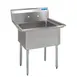 BK Resources BKS-1-15-14 One Compartment Sink, 20"W X 20-13/16"D X 43-3/4"H 1 image