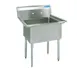 BK Resources BKS-1-1620-12 One Compartment Sink, 21"W X 25-13/16"D X 43-3/4"H 1 image