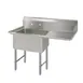 BK Resources BKS-1-1824-14-24RS One Compartment Sink, 44-1/2"W X 29-13/16"D X 43-3/4"H 1 image