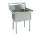BK Resources BKS-1-1824-14 One Compartment Sink, 23"W X 29-13/16"D X 43-3/4"H 1 image