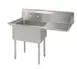 BK Resources BKS-1-24-14-24R One Compartment Sink, 50-1/2"W X 29-13/16"D X 43-3/4"H 1 image