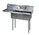 BK Resources BKS-3-1014-10-15L Three Compartment Sink, 47-1/2"W X 19-13/16"D X 39-3/4"H 1 image