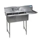 BK Resources BKS-3-1014-10-15RS Three Compartment Sink, 47-1/2"W X 19-13/16"D X 39-3/4"H 1 image