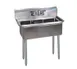 BK Resources BKS-3-1014-10 Three Compartment Sink, 35-1/2"W X 19-13/16"D X 39-3/4"H 1 image