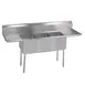 BK Resources BKS-3-18-12-24TS 102" Three Compartment Sink, 18"W x 18"L Bowl With 2 Drainboards 1 image