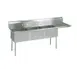 BK Resources BKS-3-24-14-24R 98" Three Compartment Sink, 24"W x 24"L Bowl w/Right-Hand Drainboard 1 image