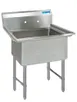 BK Resources BKS6-1-18-14S One Compartment Sink, 23-1/4"W X 23-1/2"D X 44-1/16"H 1 image