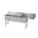 BK Resources BKS6-3-1620-14-18RS 70" Three Compartment Sink, 16"W x 20"L Bowl w/Right-Hand Drainboard 1 image