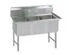 BK Resources BKS6-3-1620-14S 53" Three Compartment Sink, 16"W x 20"L Bowl Without Drainboard 1 image