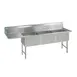 BK Resources BKS6-3-18-14-18LS 76" Three Compartment Sink, 18"W x 18"L Bowl w/Left-Hand Drainboard 1 image