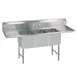 BK Resources BKS6-3-1824-14-18TS 93" Three Compartment Sink,18"W x 24"L Bowl With 2 Drainboards 1 image