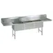 BK Resources BKS6-3-24-14-24TS 123" Three Compartment Sink, 24"W x 24"L Bowl With 2 Drainboards 1 image