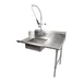 BK Resources BKSDT-36-R-SS-P-G 36" Straight Soiled Dishtable w/ Right Table, Pre-Rinse Sink 1 image