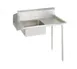BK Resources BKSDT-36-R 36" Straight Soiled Dishtable w/ Right Table, Pre-Rinse Sink, 10" Backsplash 1 image