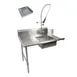 BK Resources BKSDT-48-L-P3-G 48" Straight Soiled Dishtable w/ Left Table, Pre-Rinse Sink&Faucet 1 image