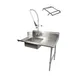 BK Resources BKSDT-48-R-P2-G 48" Straight Soiled Dishtable w/ Right Table, Pre-Rinse Sink&Faucet 1 image