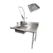 BK Resources BKSDT-48-R-SS-P3-G 48" Straight Soiled Dishtable w/ Right Table, Pre-Rinse Sink&Faucet 1 image