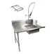 BK Resources BKSDT-60-L-P2-G 60" Straight Soiled Dishtable w/ Left Table, Pre-Rinse Sink&Faucet 1 image