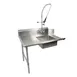 BK Resources BKSDT-60-L-SS-P-G 60" Straight Soiled Dishtable w/ Left Table, Pre-Rinse Sink&Faucet 1 image