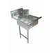 BK Resources BKSDT6-26-L-SS Straight Soiled Dishtable w/ Left Table, Pre-Rinse Sink, 10" Backsplash 1 image