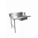BK Resources BKSDT6-48-L-SS 48" Straight Soiled Dishtable w/ Left Table, Pre-Rinse Sink, 10" Backsplash 1 image