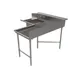 BK Resources BKSDT6-C6048R 60"x48" Corner Soiled Dishtable with Bowl, L-shaped / Right-to-Left 1 image