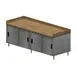 BK Resources CMBT-3096S Chef Table, Cabinet Base with Sliding Doors 1 image