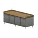BK Resources CMBT-3696H Chef Table, Cabinet Base with Hinged Doors 1 image