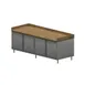 BK Resources CMBT-3696HL Chef Table, Cabinet Base with Hinged Doors & Locks 1 image