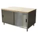 BK Resources CMT-3648S Chef Table, Cabinet Base with Sliding Doors 1 image