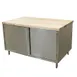 BK Resources CMT-3660HL Chef Table, Cabinet Base with Hinged Doors & Lock 1 image