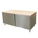 BK Resources CMT-3672H Chef Table, Cabinet Base with Hinged Doors 1 image