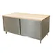 BK Resources CMT-3672HL Chef Table, Cabinet Base with Hinged Doors & Lock 1 image