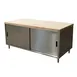 BK Resources CMT-3672S Chef Table, Cabinet Base with Sliding Doors 1 image