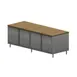 BK Resources CMT-3696HL Chef Table, Cabinet Base with Hinged Doors & Lock 1 image