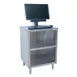 BK Resources CST-2424-2H Point of Sale Work Station, 24"W x 24"D x 34-3/4"H, Stainless Steel, Adjustable Shelf, Cord Management 1 image