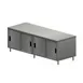 BK Resources CST-3696S Cabinet Base with Sliding Doors Chef Table, 96"W x 36"D - Square/Flat Edge 1 image