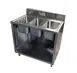 BK Resources CSTR5-3-1014-PG 36" Three Compartment Sink, 10"W x 14"L Bowl Without Drainboard 1 image