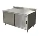 BK Resources CSTR5-3048S Cabinet Base with Sliding Doors Chef Table, 48"W x 30"D / Backsplash 1 image