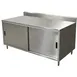 BK Resources CSTR5-3072S Cabinet Base with Sliding Doors Chef Table, 72"W x 30"D / Backsplash 1 image